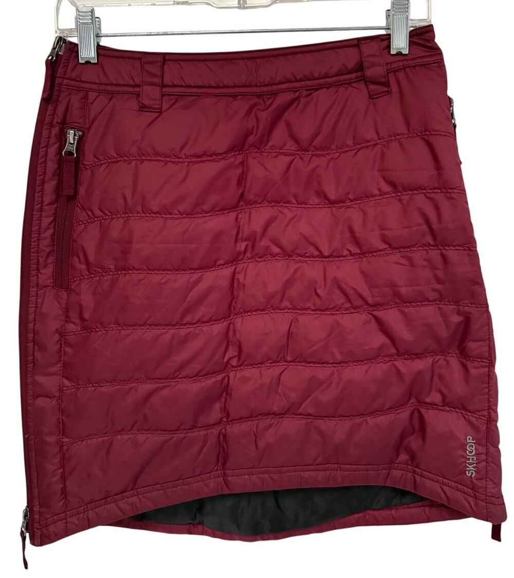Skhoop Magenta Short Down Puffer Insulated Hi Low Skirt Small Gorpcore Minimal